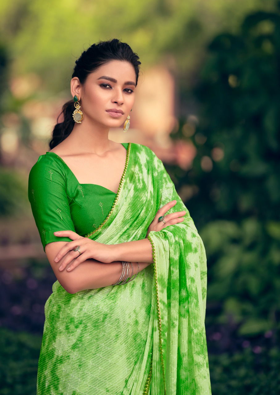Kashvi Almora Latest Designer Fancy Festive Wear Georgette Saree Collection